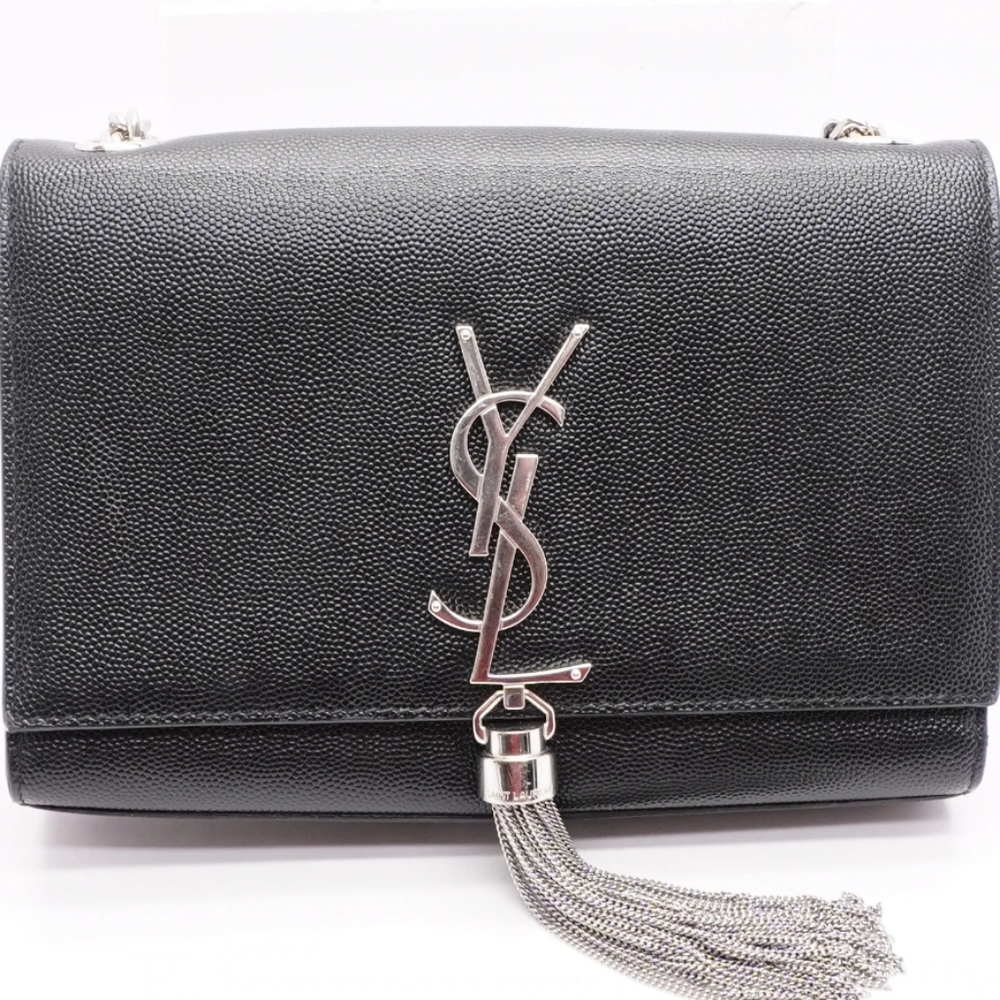 Kate Small Tassel Bag in Grain de Poudre Embossed Leather